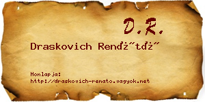 Draskovich Renátó névjegykártya