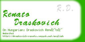 renato draskovich business card